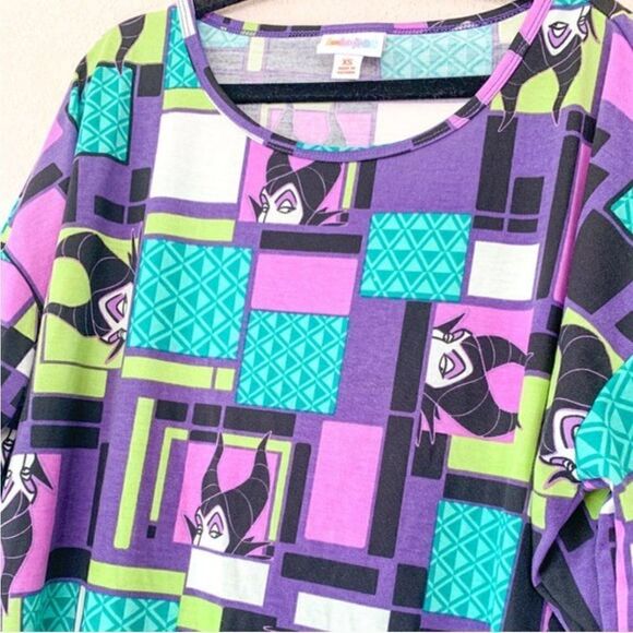 LulaRoe Maleficent T-Shirt Dress, Size XS - Picture 2 of 3